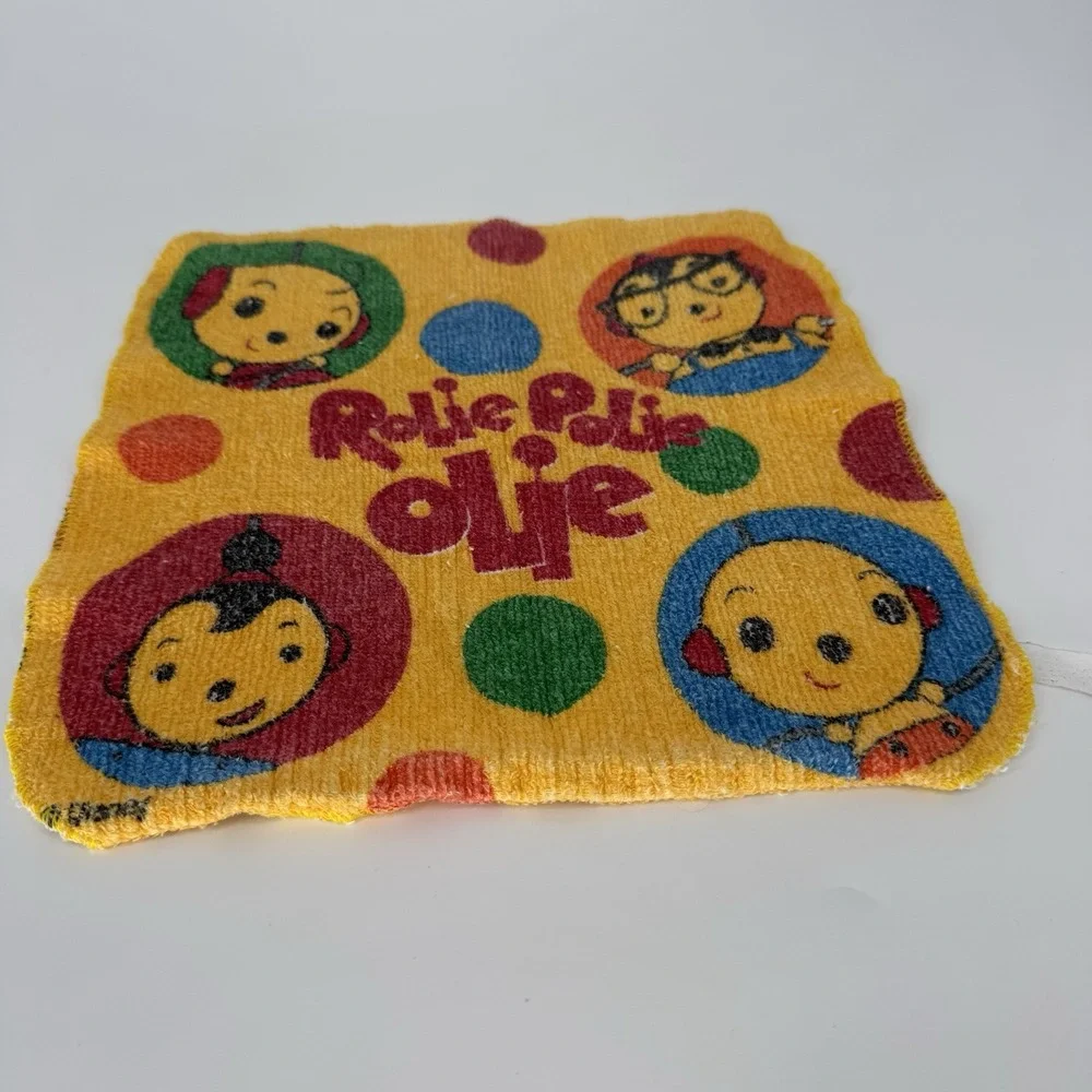 Rolie‎ Polie Olie Wash Cloth Rare Mom Dad Zowie Yellow Terry Cloth Disney